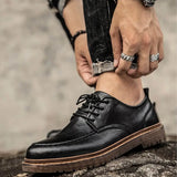 Men’s Genuine Leather Lace-Up Shoes