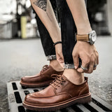 Men’s Genuine Leather Lace-Up Shoes