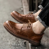 Men’s Genuine Leather Lace-Up Shoes