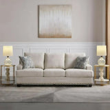 BohoLuxe Ceramic Table Lamp Set - Elegant Small Bedside Lamps with Fabric Shade