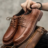 Men’s Genuine Leather Lace-Up Shoes
