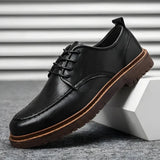 Men’s Genuine Leather Lace-Up Shoes