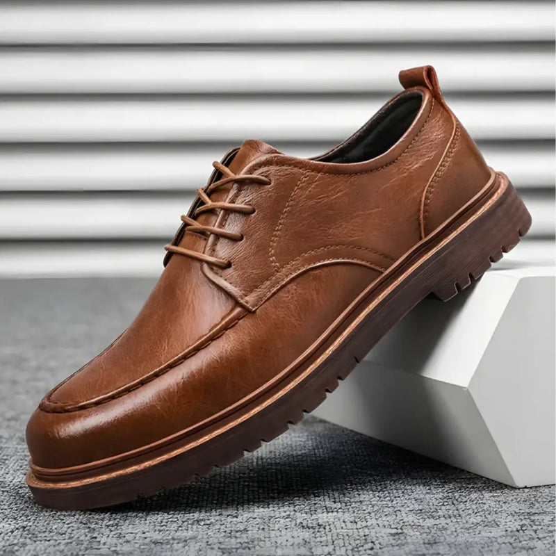 Men’s Genuine Leather Lace-Up Shoes