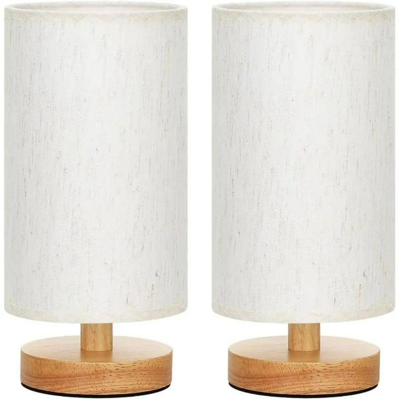Bedside Table Lamp - Compact Warm Light with Simple Button Switch