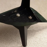 Minimalist Faux Leather Footstool Ottoman - Compact Pouffe Stool and Shoe Bench