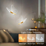 LED Butterfly Pendant Light for Modern Living or Dining Rooms