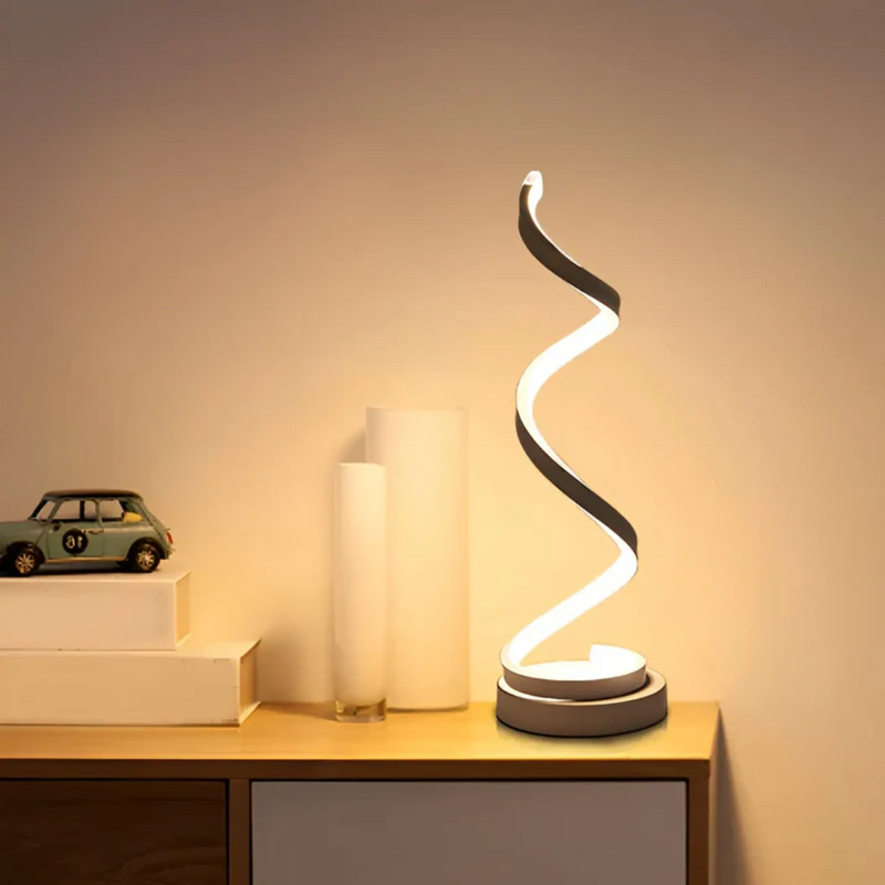 Modern Spiral LED Table Lamp - Dimmable Ambient Lighting